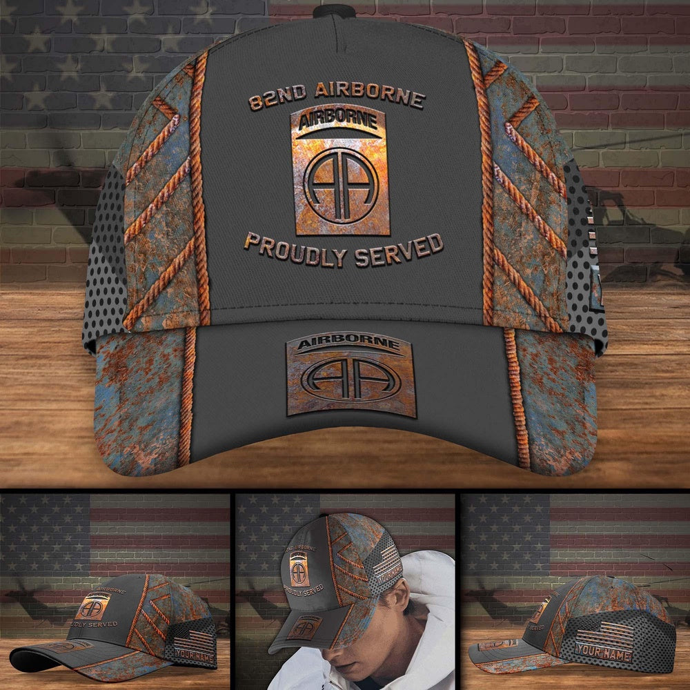Veteran Cap, 82nd Airborne Military Veteran Cap, Custom Cap Trucker Hats Custom Hats Gifts For Men & Women