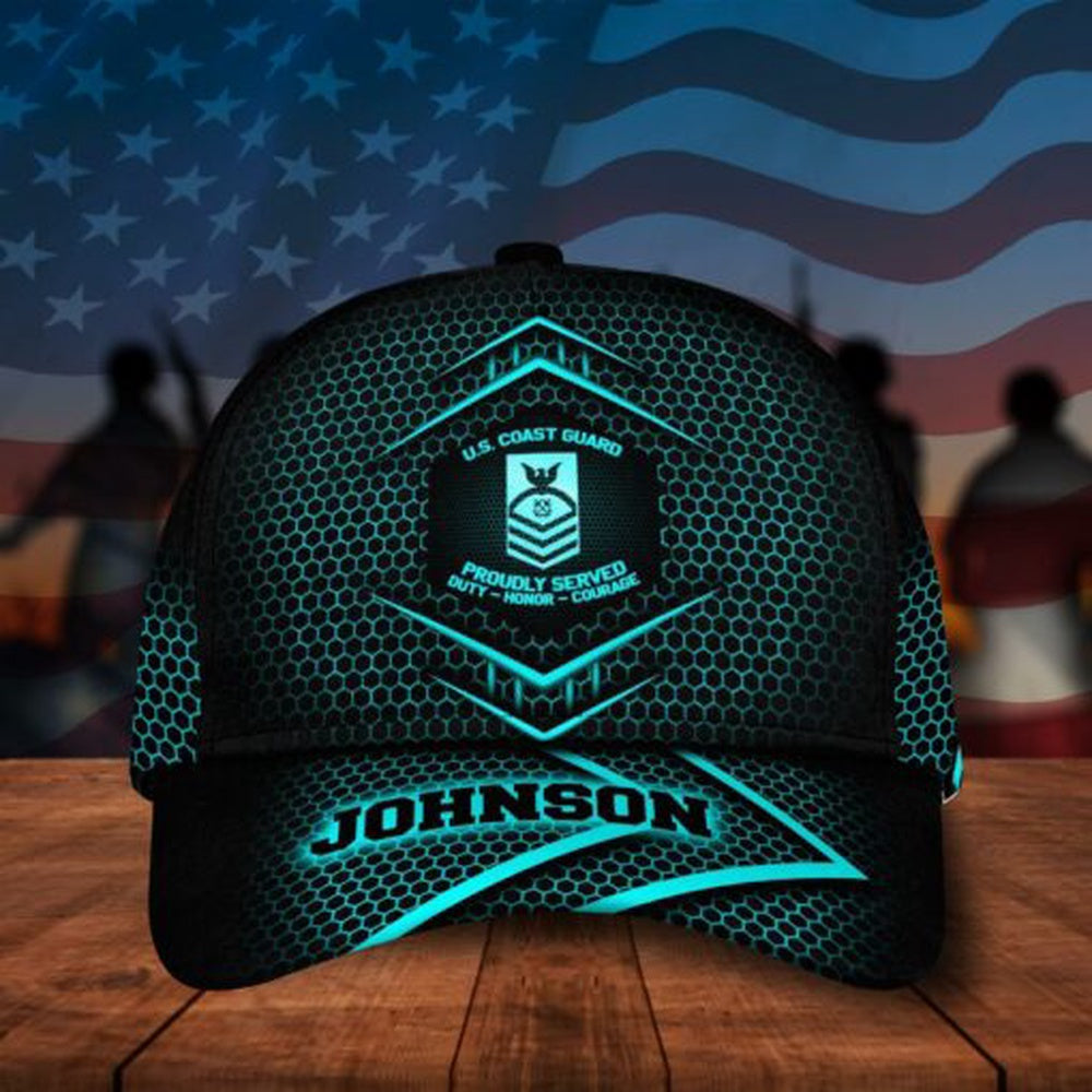 Veteran Cap, Us Coast Guard Military Cap, American Flag, Gifts For Veteran Custom Veteran Cap Trucker Hats Custom Hats Gifts For Men & Women