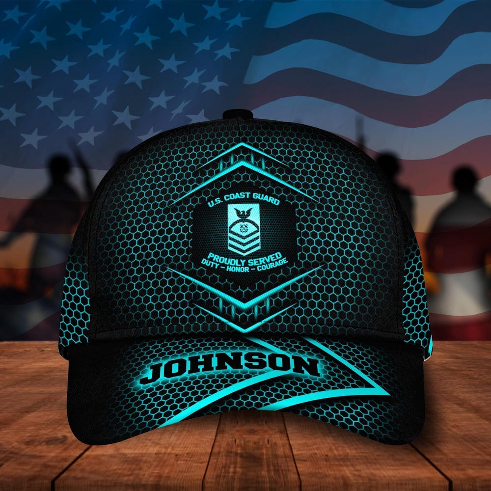 Veteran Cap, Us Coast Guard Military Cap, American Flag, Gifts For Veteran Custom Veteran Cap Trucker Hats Custom Hats Gifts For Men & Women