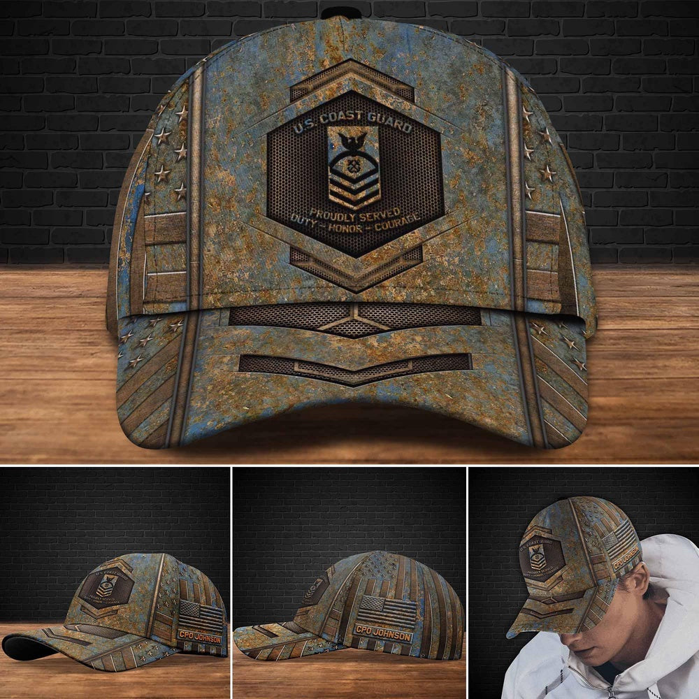 Veteran Cap, US Coast Guard Military Veteran Hat Cap Custom Cap Trucker Hats Custom Hats Gifts For Men & Women