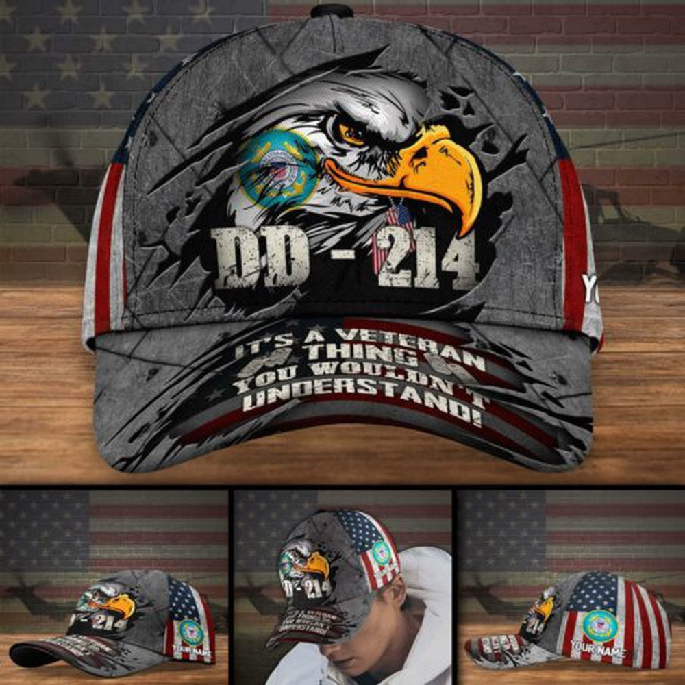 Veteran Cap, Us Coast Gurad DD 214 It's A Veteran Thing, You Wouldn't Understand Veteran Militarty Hat Cap, Custom Cap Trucker Hats Custom Hats Gifts For Men & Women