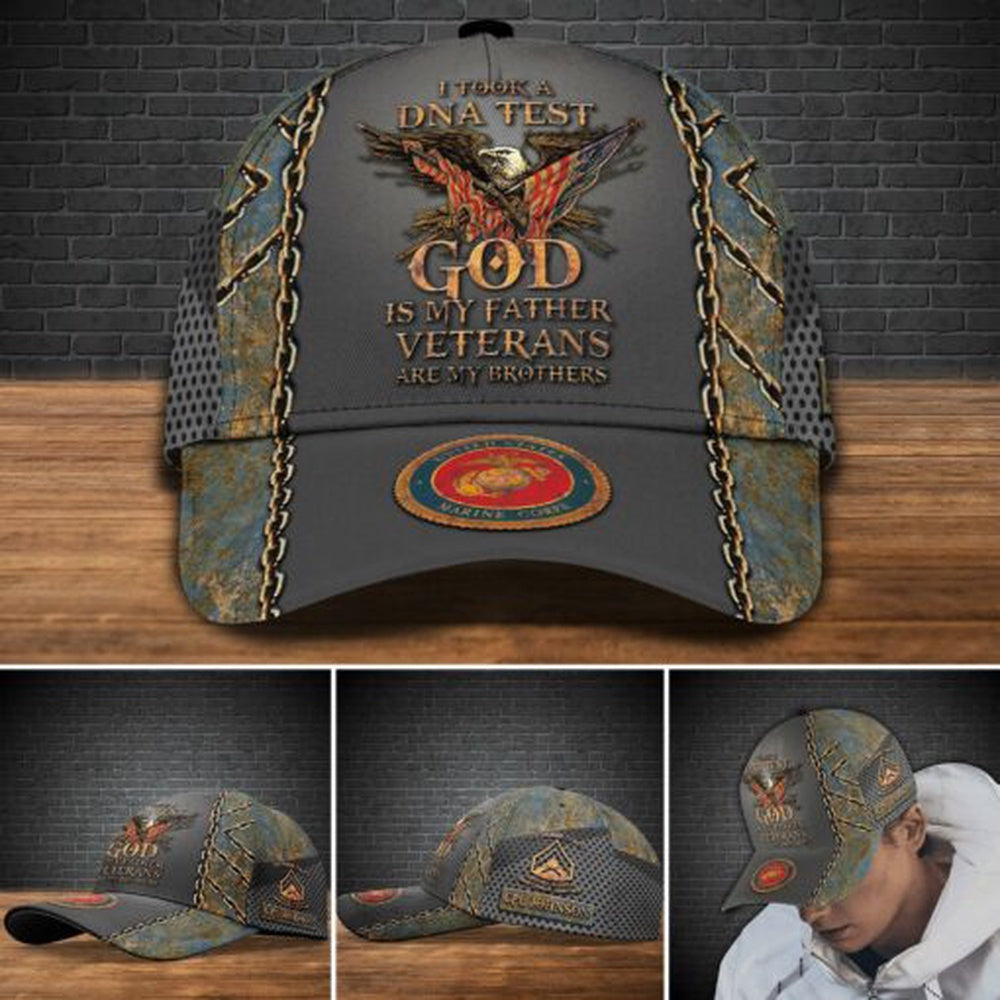 Veteran Cap, Us Marine Corps Military Cap Custom Cap, Gift For Veterans Trucker Hats Custom Hats Gifts For Men & Women