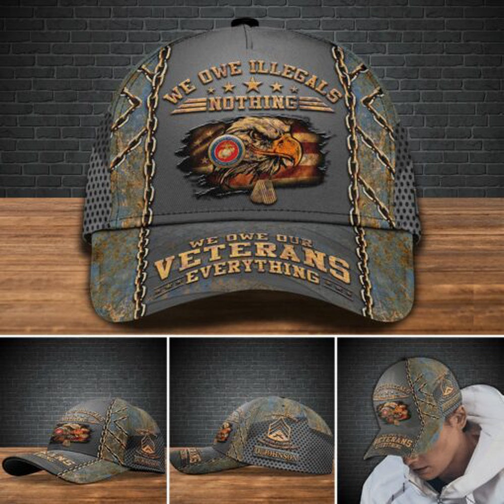 Veteran Cap, Us Marine Corps Military Cap, Veteran Cap, Gifts For Father Hat Trucker Hats Custom Hats Gifts For Men & Women