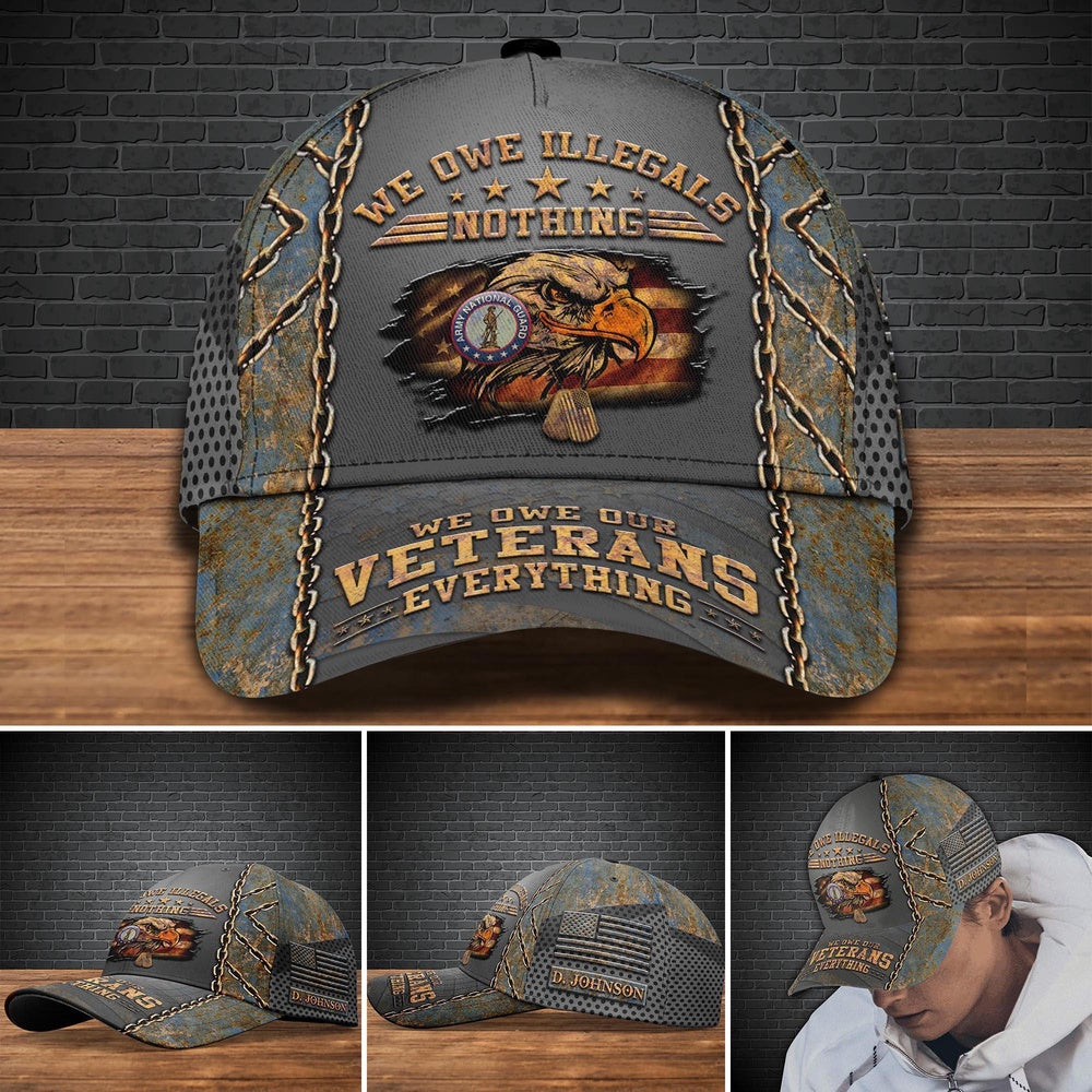 Veteran Cap, US National Guard Military Cap, Veteran Cap, Gifts For Father Hat Trucker Hats Custom Hats Gifts For Men & Women