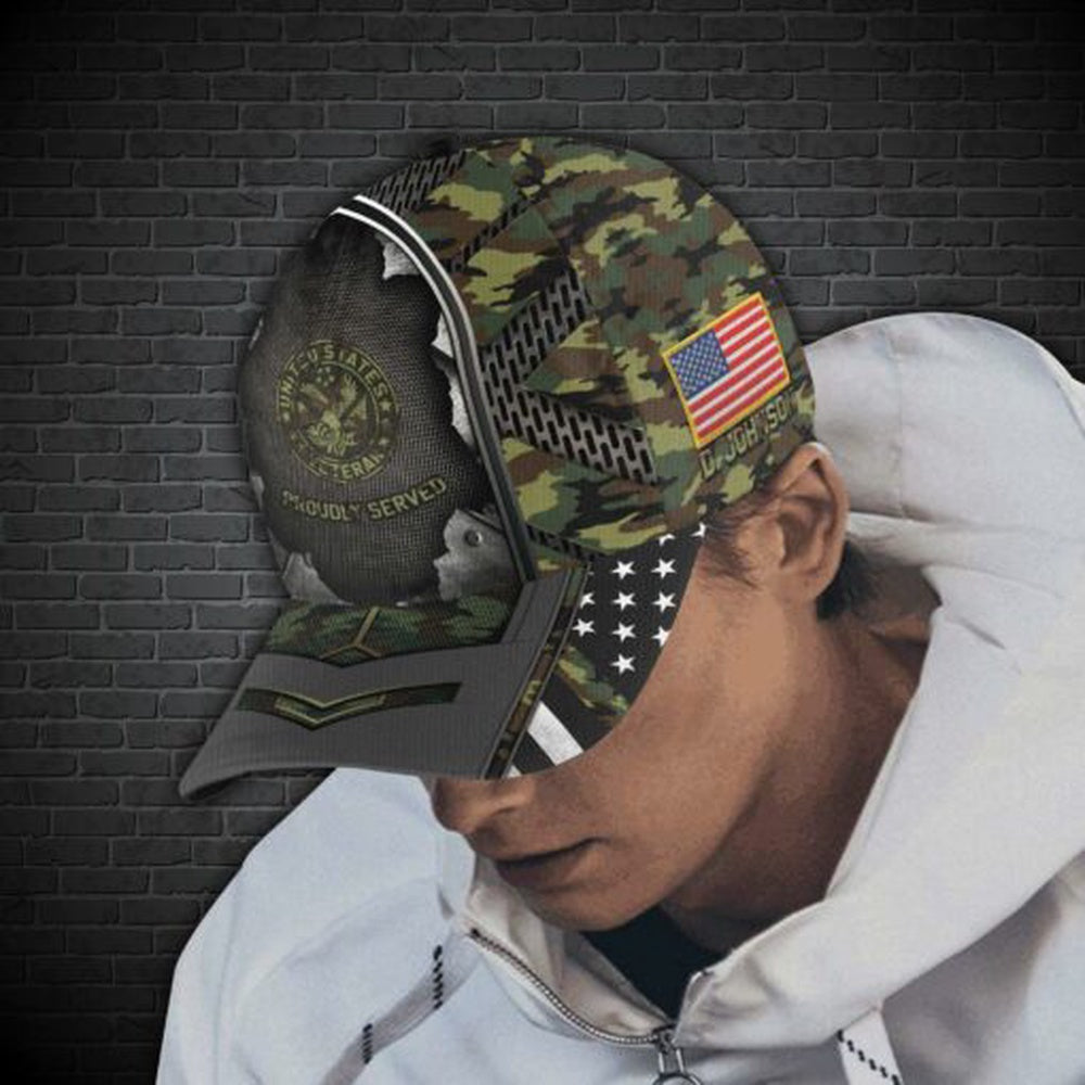 Veteran Cap, US Veteran Custom Cap, Military Camo Cap, Custom Gifts For Veteran Trucker Hats Custom Hats Gifts For Men & Women