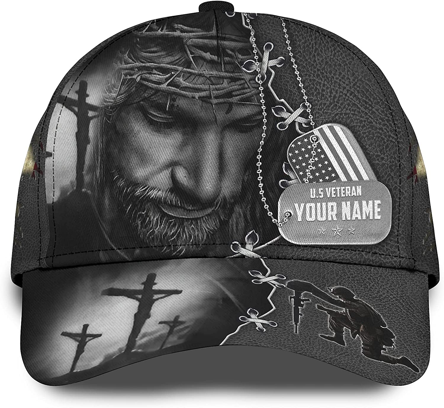 Veteran Personalized Custom Name Cap for American Patriots, Gift For Grandpa Dad Trucker Hats Custom Hats Gifts For Men & Women