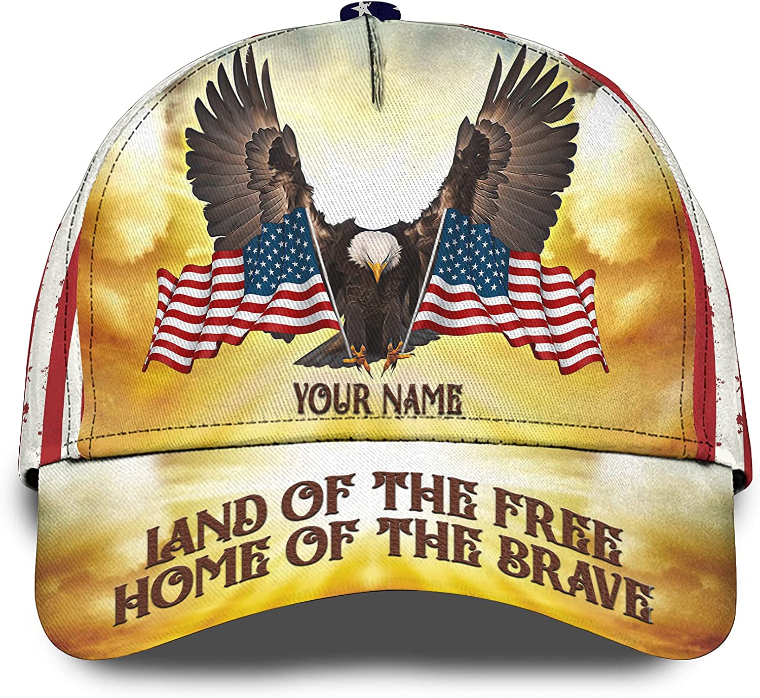 Veteran Personalized Custom Name Cap for American Patriots, Gift For Grandpa Dad Trucker Hats Custom Hats Gifts For Men & Women