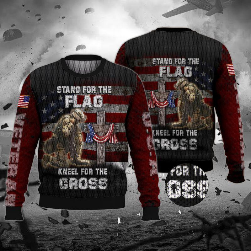 Veteran Ugly Christmas Sweater Adult 3D Funny Matching for family