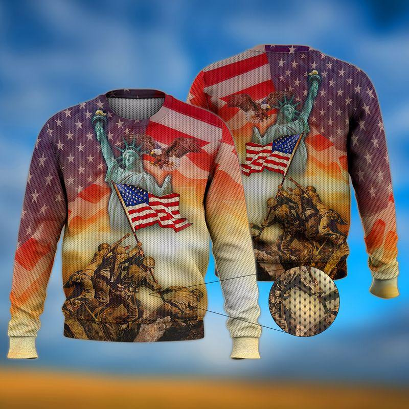 Veteran Ugly Christmas Sweater Adult 3D Funny Matching for family