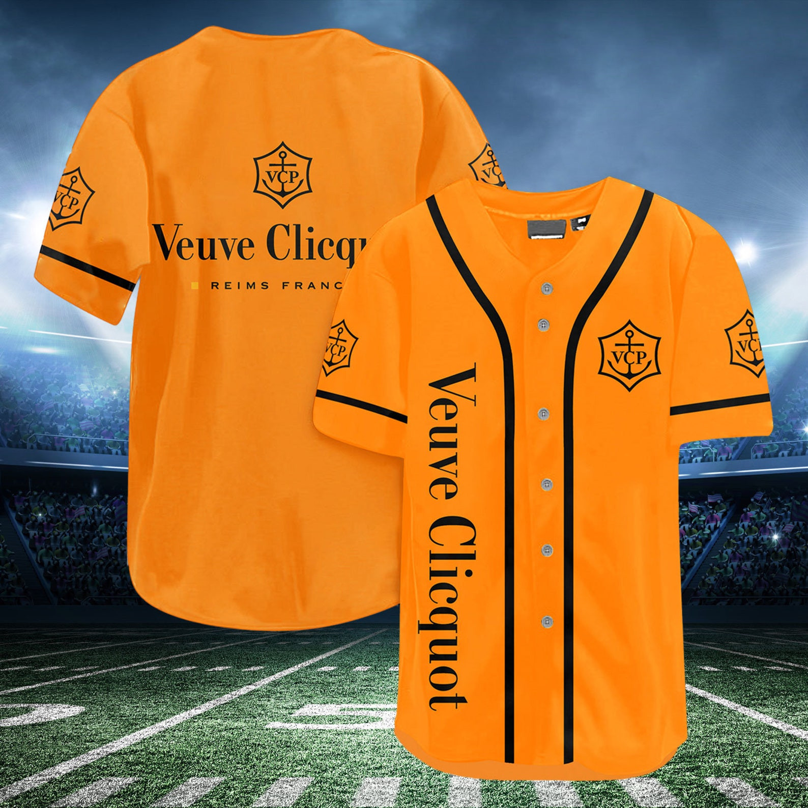 Veuve Clicquot Champagne Baseball Jersey, Wine Lover Gift Idea, Birthday Gift For Men Women, Veuve Clicquot Baseball Jersey