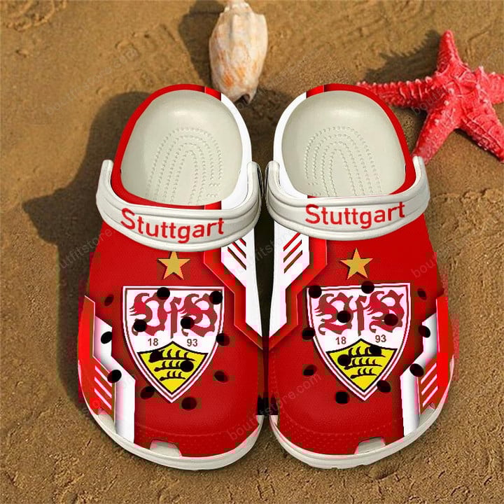 VfB Stuttgart Bundesliga Sport Crocs Crocband Clogs Shoes Comfortable For Men Women and Kids