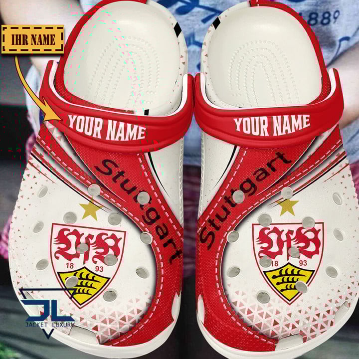 VfB Stuttgart Bundesliga Sport Crocs Crocband Clogs Shoes Comfortable For Men Women and Kids