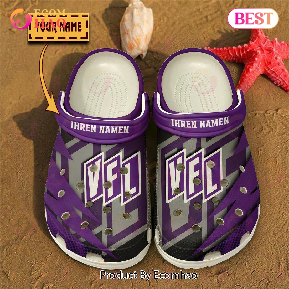 VfL Osnabruck Liga Sport Crocs Crocband Clogs Shoes Comfortable For Men Women and Kids