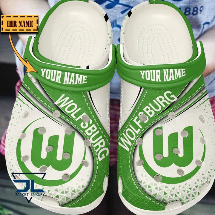 VfL Wolfsburg Bundesliga Sport Crocs Crocband Clogs Shoes Comfortable For Men Women and Kids