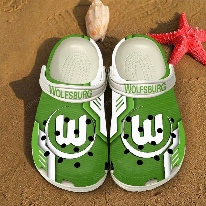 VfL Wolfsburg Bundesliga Sport Crocs Crocband Clogs Shoes Comfortable For Men Women and Kids