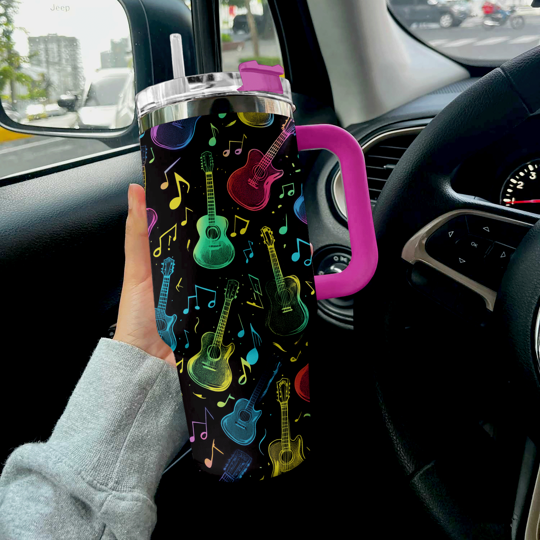 Vibrating String Guitar Custom Stanley Cup 40 oz 30 oz Tumbler With HandleTVC2301294 - Image 2