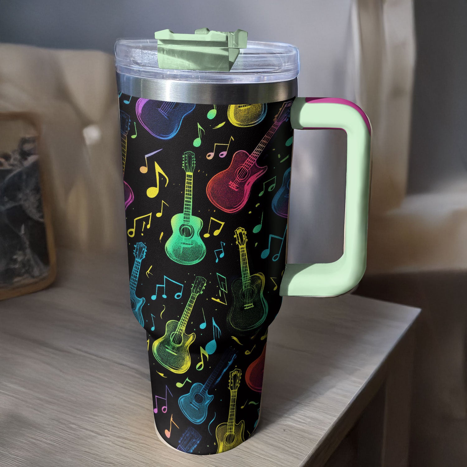 Vibrating String Guitar Custom Stanley Cup 40 oz 30 oz Tumbler With HandleTVC2301294 - Image 4