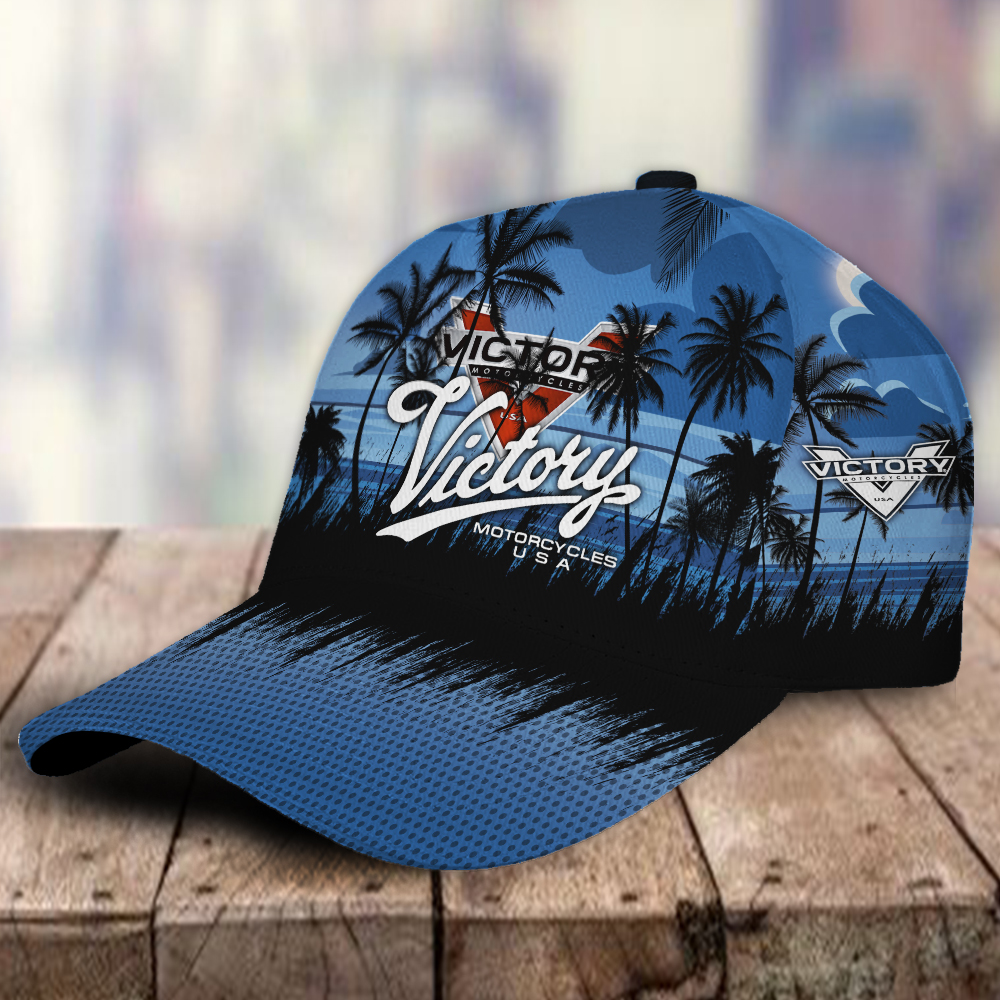 Victory Motorcycles 3D Classic Cap Hawaiian Tropical Car Motor Brand Hats Trucker Hats Custom Hats Gifts For Men & Women