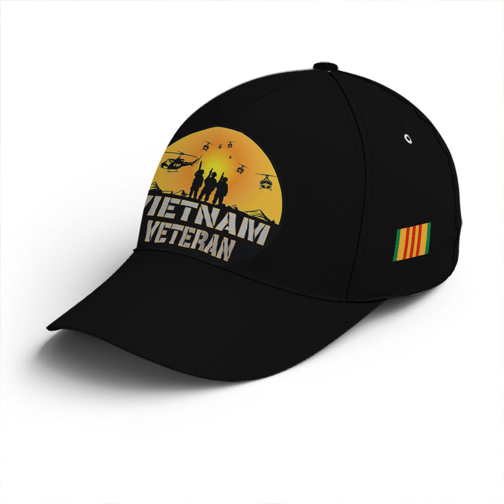Vietnam Veteran Soldiers Black Baseball Cap Trucker Hats Custom Hats Gifts For Men & Women