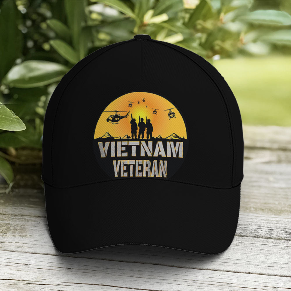 Vietnam Veteran Soldiers Black Baseball Cap Trucker Hats Custom Hats Gifts For Men & Women