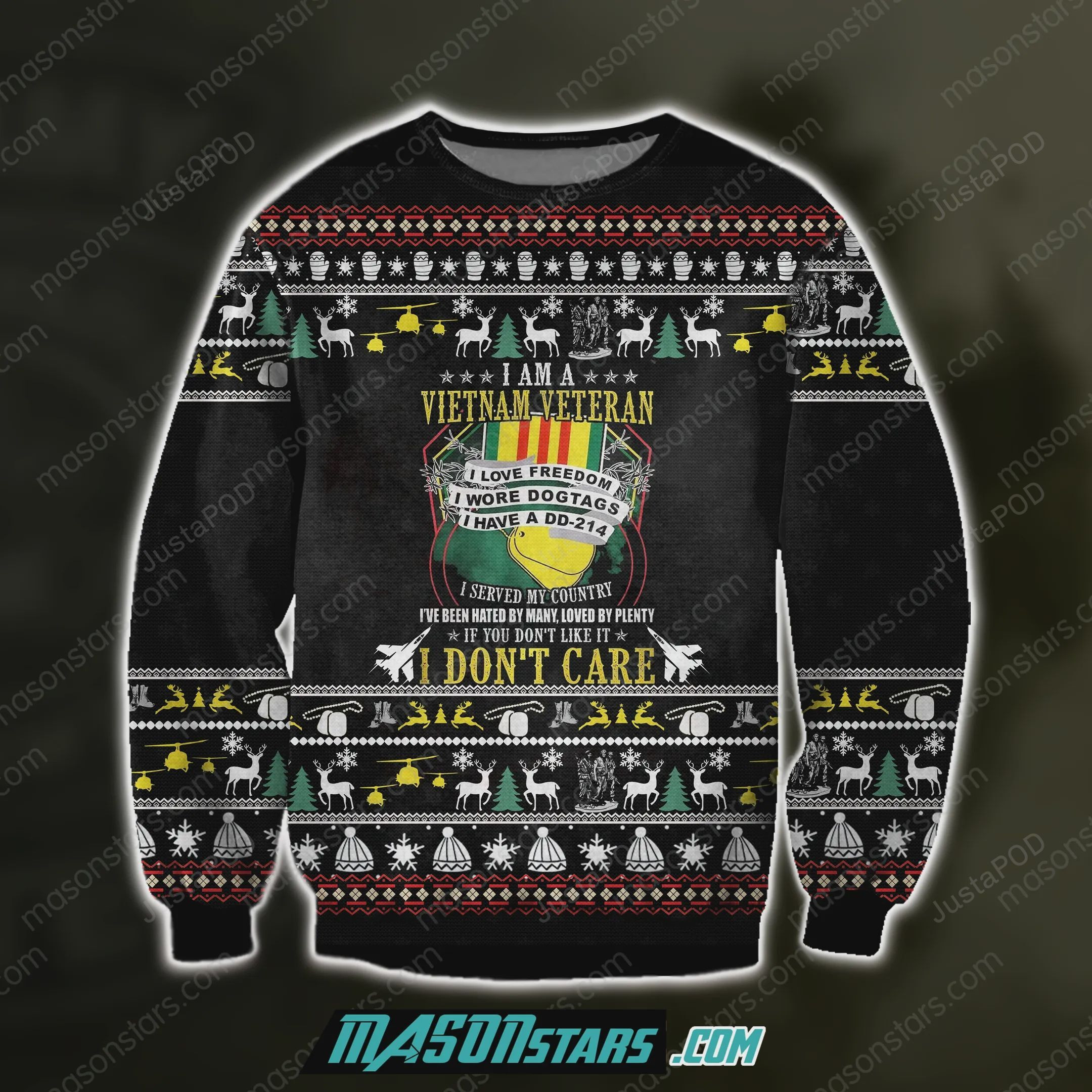 Vietnam Veteran Ugly Christmas Sweater Adult 3D Funny Matching for family