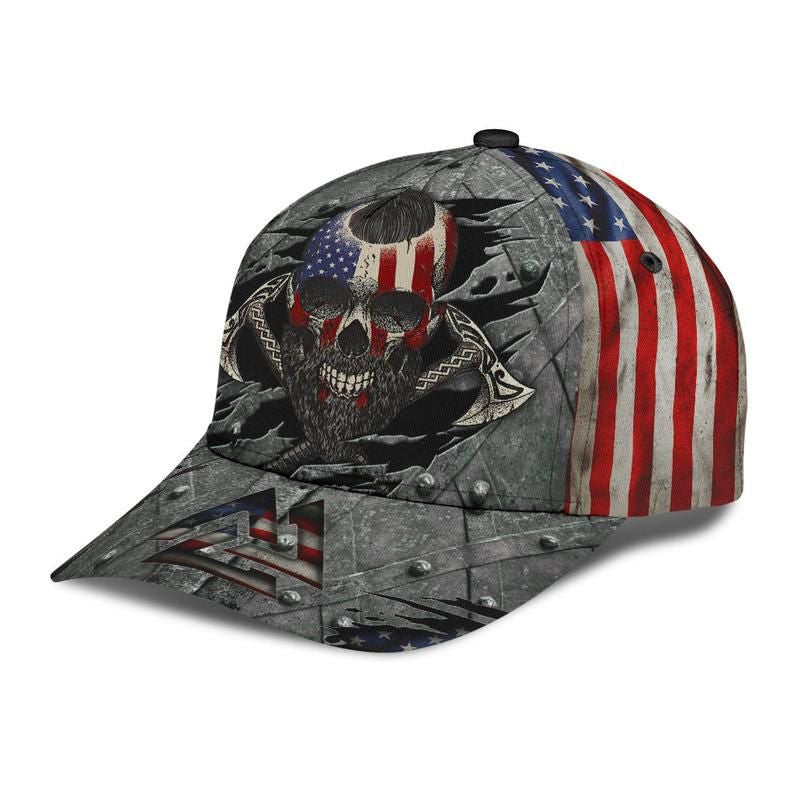 Viking American Flag Classic Cap 3D, Unisex Hat, Classical Cap, Women And Men Cap Trucker Hats Custom Hats Gifts For Men & Women