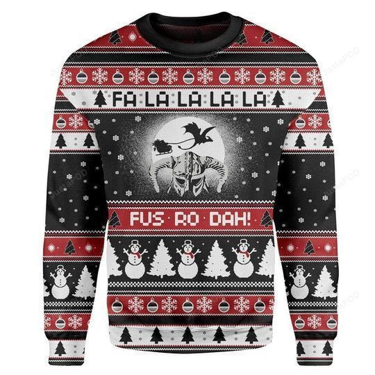 Viking And Snowman Ugly Christmas Sweater Adult 3D Funny Matching for family