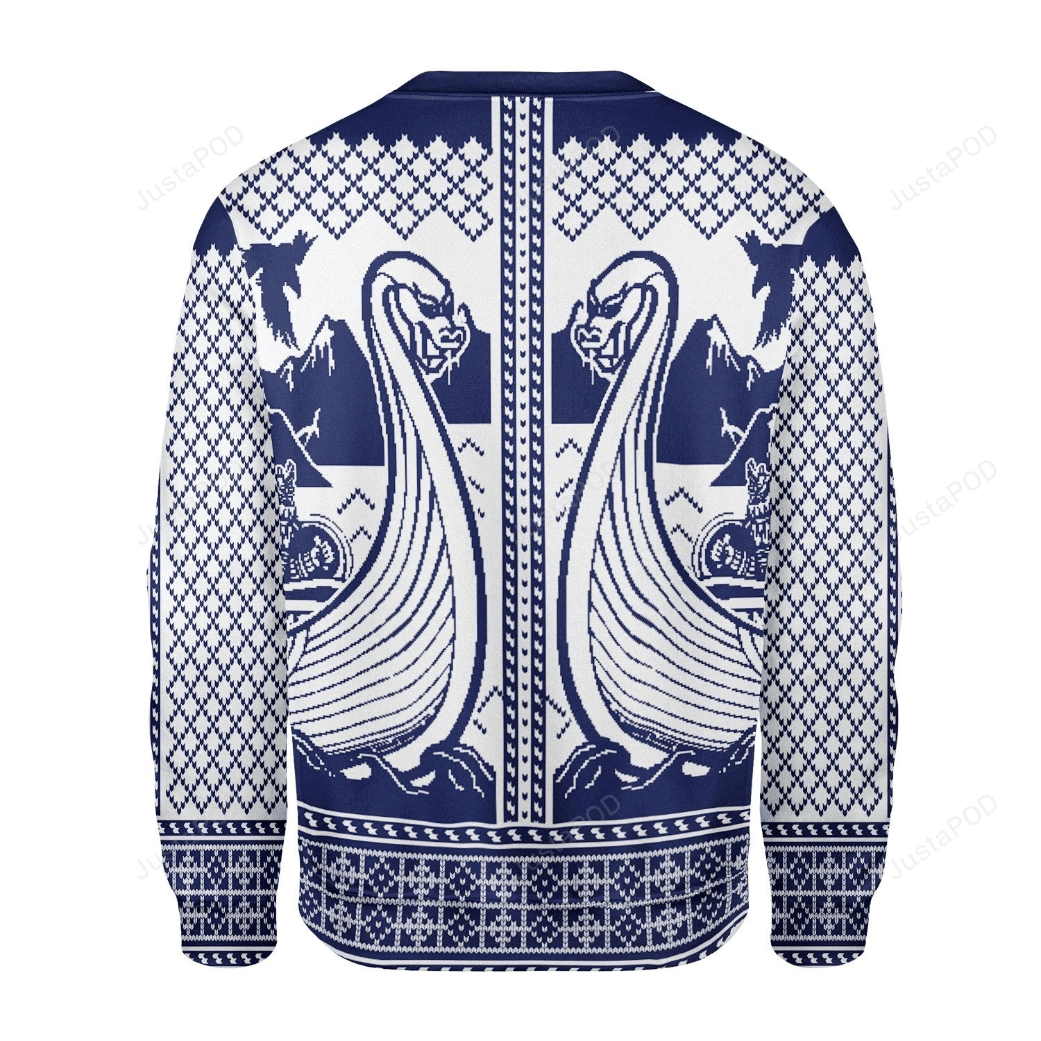 Viking Boat Ugly Christmas Sweater Adult 3D Funny Matching for family