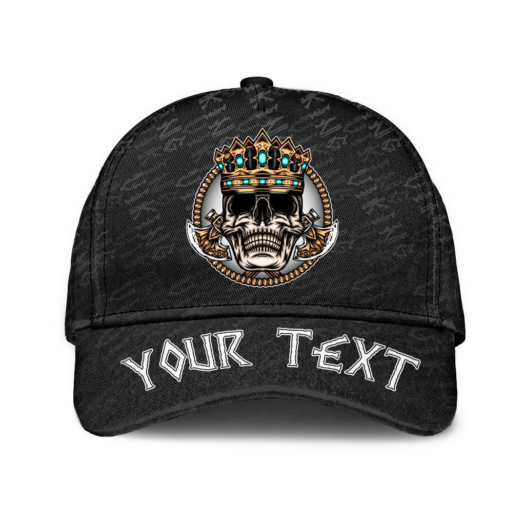 Viking Classic Cap (Custom) King Skull With Axe Classic Cap RLT12 Trucker Hats Custom Hats Gifts For Men & Women