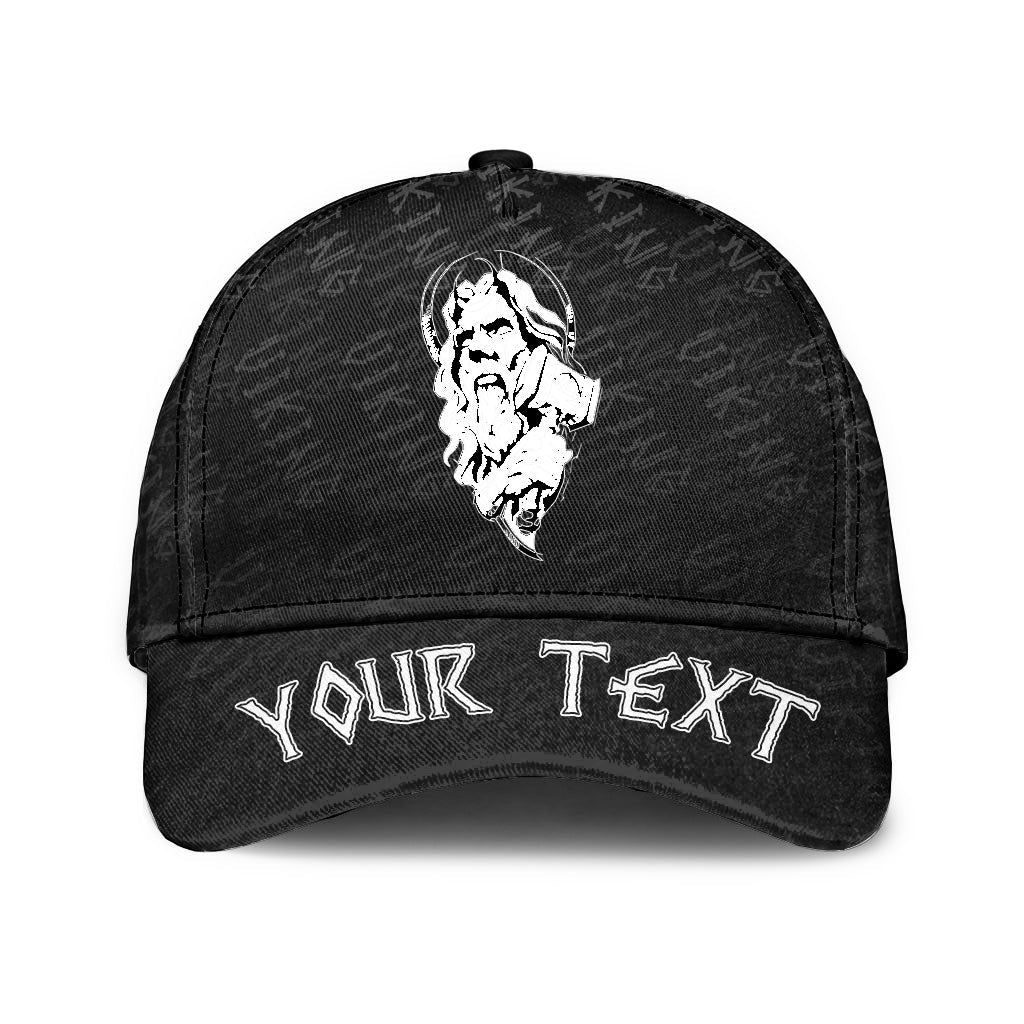 Viking Classic Cap (Custom) Nordic God Odin and His Hammer Classic Cap RLT12 Trucker Hats Custom Hats Gifts For Men & Women