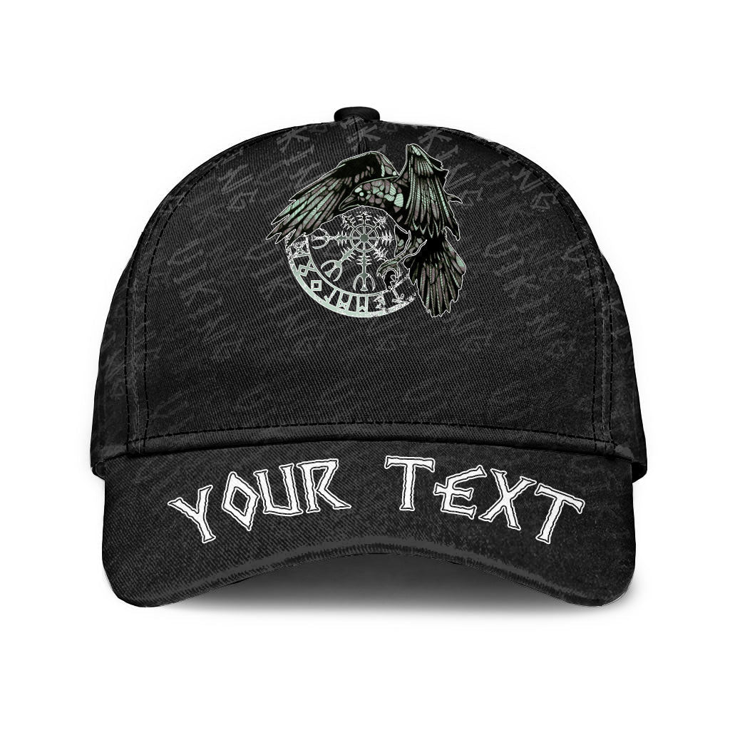 Viking Classic Cap (Custom) Raven and Vegvisir Classic Cap RLT12 Trucker Hats Custom Hats Gifts For Men & Women