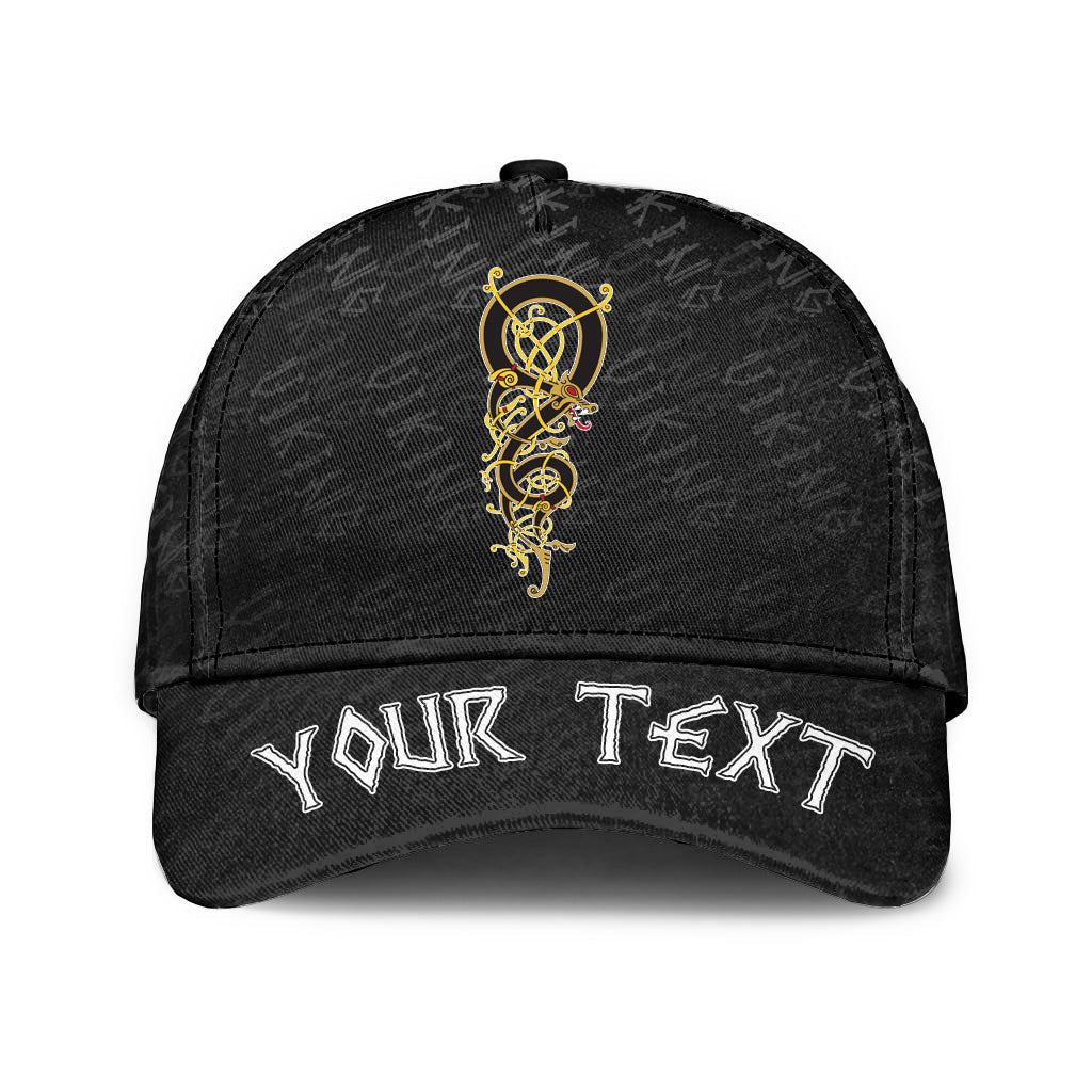 Viking Classic Cap (Custom) Scandinavian Vintage Pattern Is In The Form Of Twisted Dragon Classic Cap RLT12 Trucker Hats Custom Hats Gifts For Men & Women