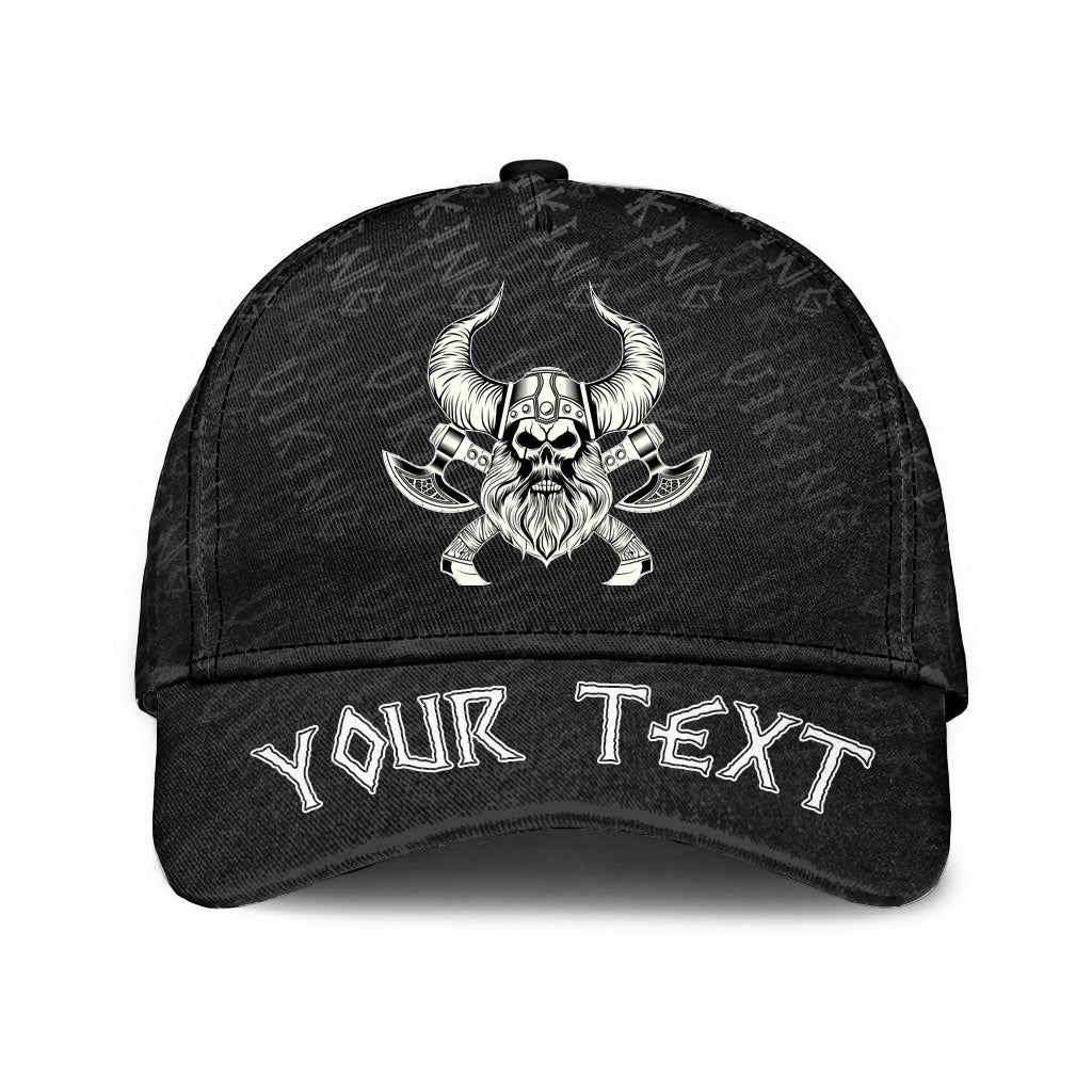 Viking Classic Cap (Custom) Skull With Horned Helmet Classic Cap RLT12 Trucker Hats Custom Hats Gifts For Men & Women
