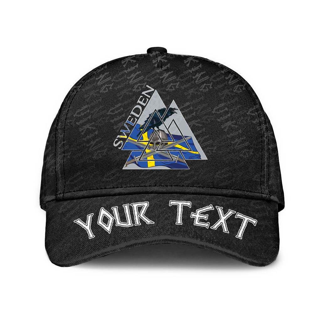 Viking Classic Cap (Custom) Sweden Valknut Classic Cap RLT12 Trucker Hats Custom Hats Gifts For Men & Women