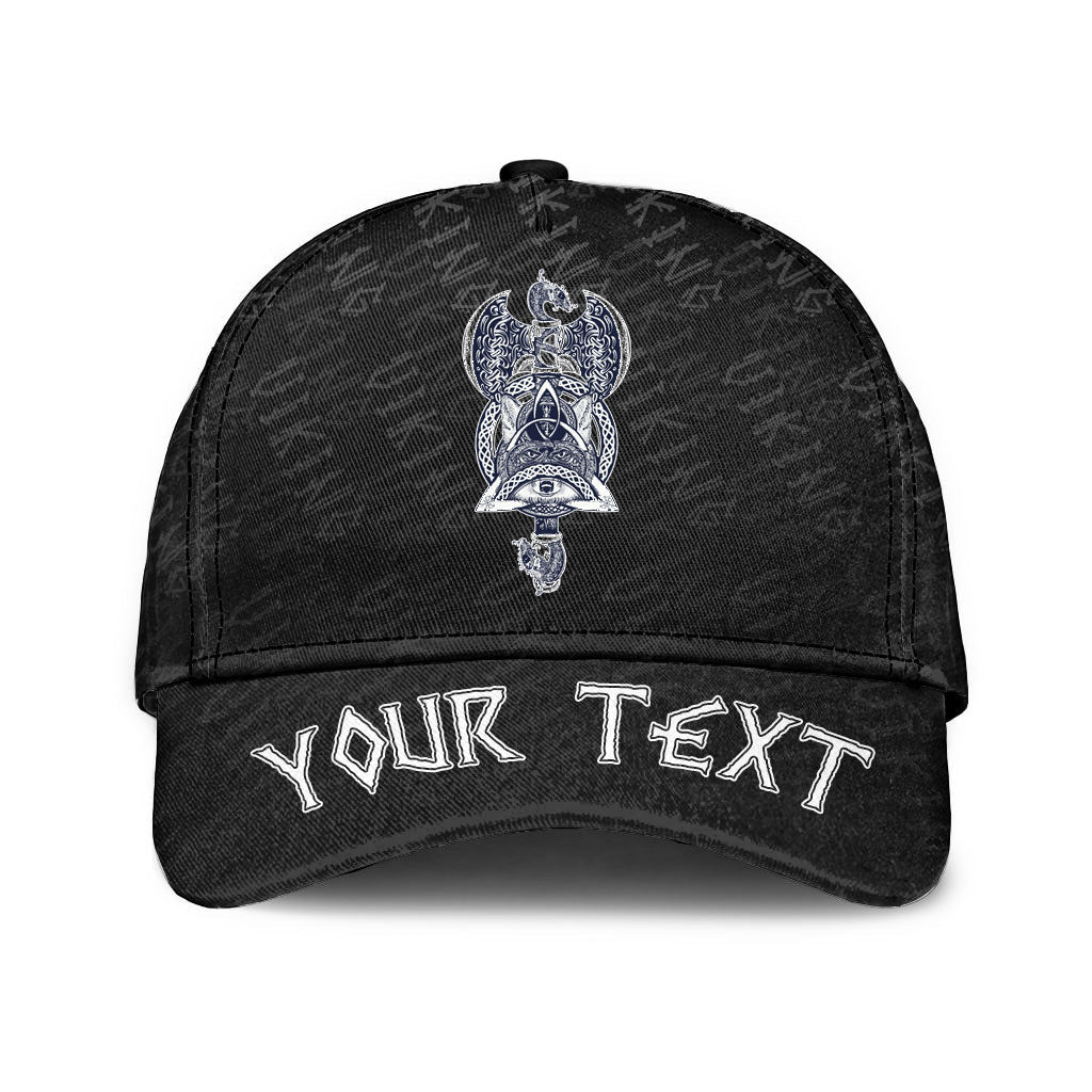 Viking Classic Cap (Custom) Thor's Hammer Tattoo Axe Warrior Fox Celtic Style Classic Cap RLT12 Trucker Hats Custom Hats Gifts For Men & Women