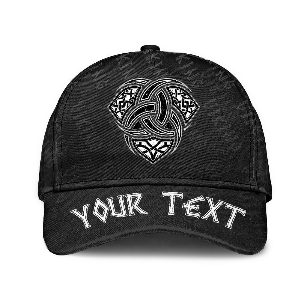 Viking Classic Cap (Custom) Triple Horn Of Odin and Runes Classic Cap RLT12 Trucker Hats Custom Hats Gifts For Men & Women
