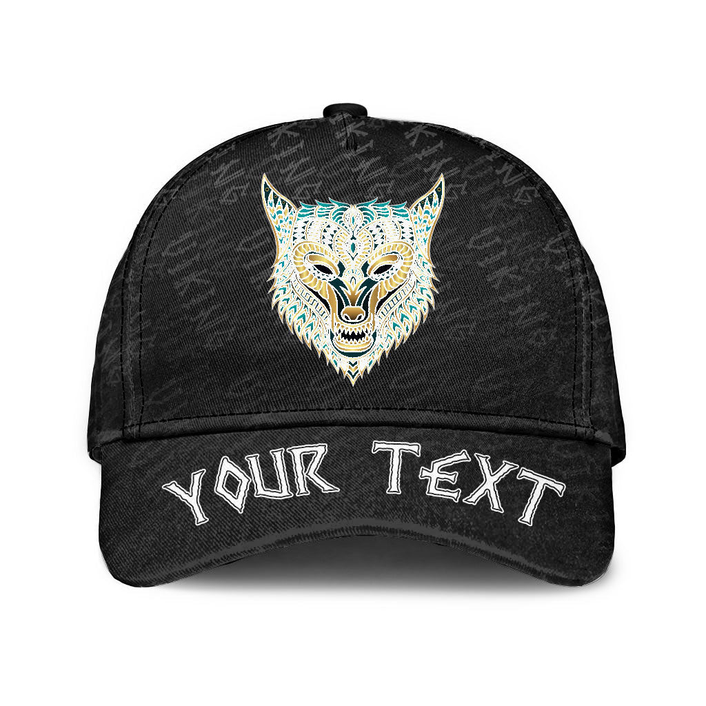 Viking Classic Cap (Custom) Wolf Fenrir To Old Norse Mythology On White Classic Cap RLT12 Trucker Hats Custom Hats Gifts For Men & Women