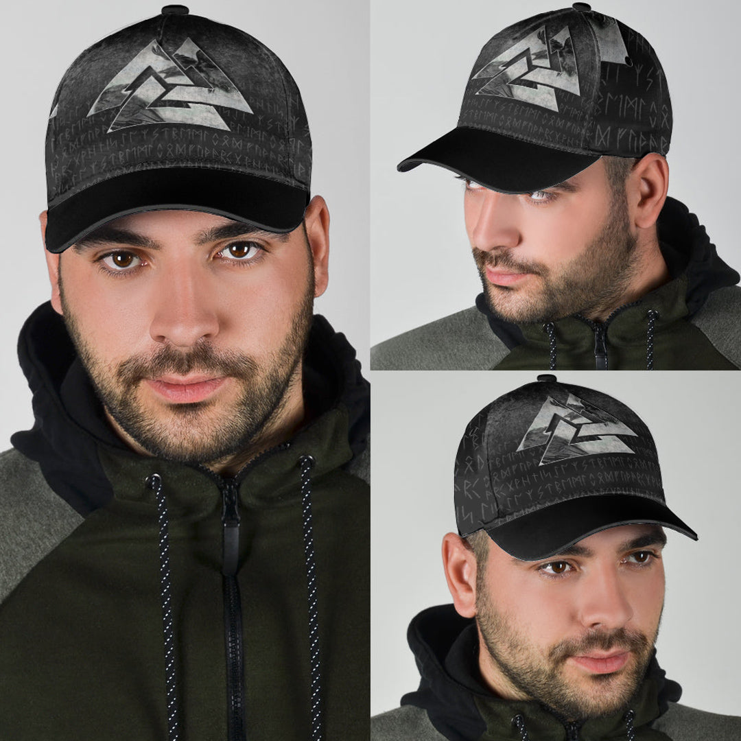 Viking Classic Cap Huginn Muninn Ravens from Odin Viking Classic Cap RLT12 Trucker Hats Custom Hats Gifts For Men & Women