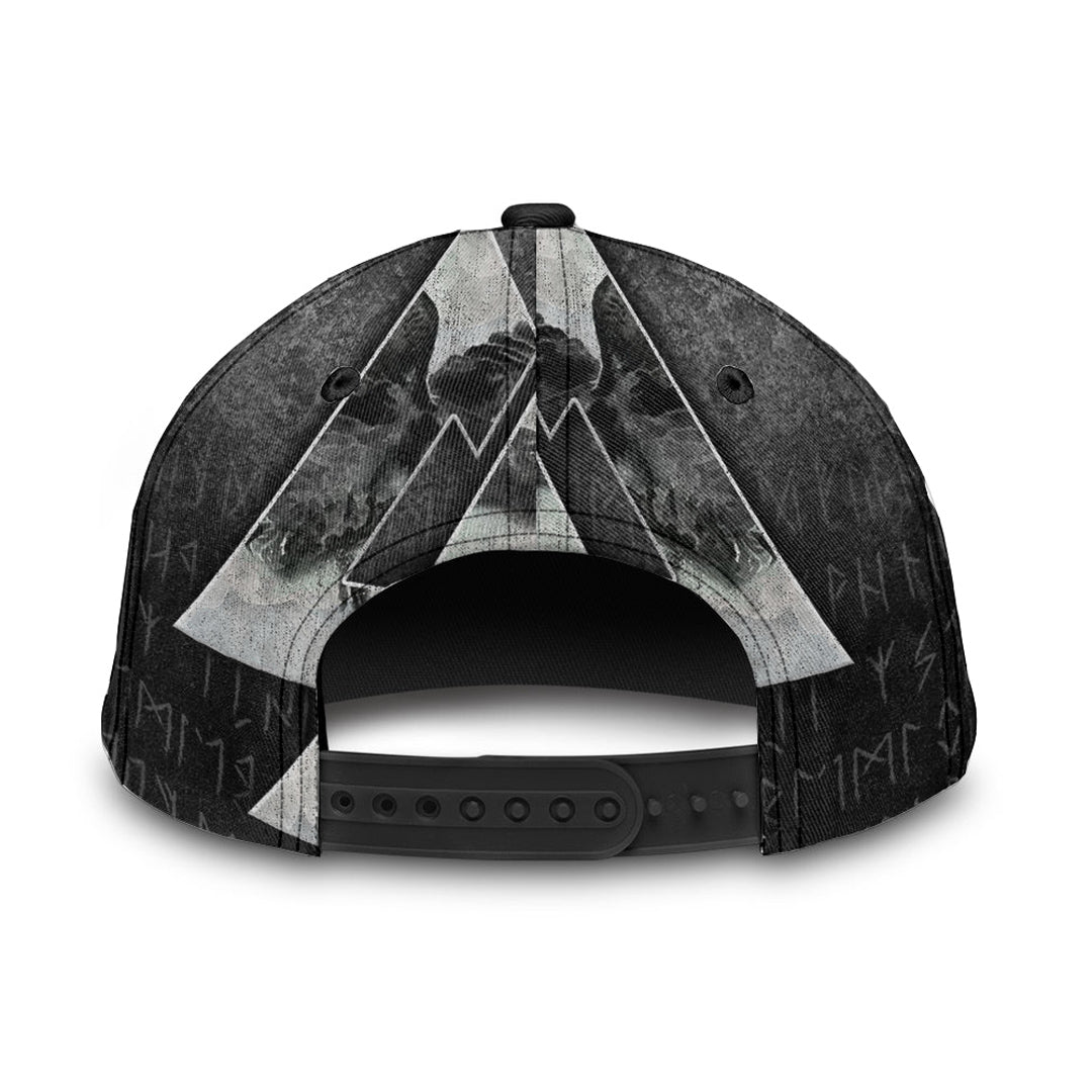 Viking Classic Cap Huginn Muninn Ravens from Odin Viking Classic Cap RLT12 Trucker Hats Custom Hats Gifts For Men & Women
