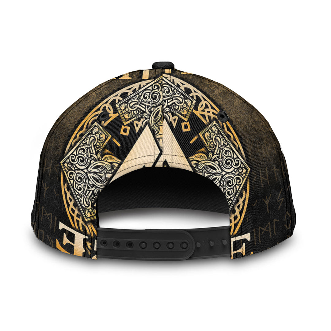 Viking Classic Cap May The Norse Be With You Viking Gold Version Classic Cap RLT12 Trucker Hats Custom Hats Gifts For Men & Women