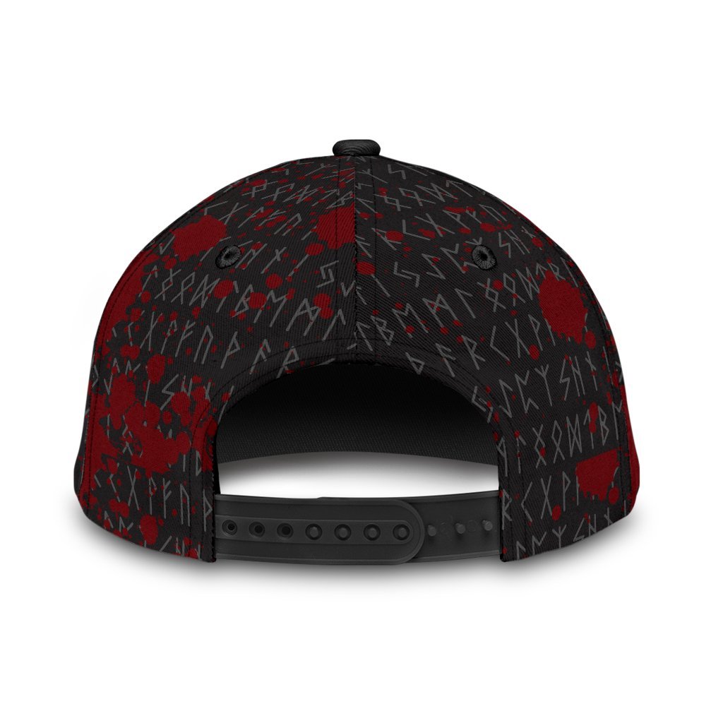 Viking Classic Cap Odin Huginn and Muninn Rune Blood RLT12 Trucker Hats Custom Hats Gifts For Men & Women