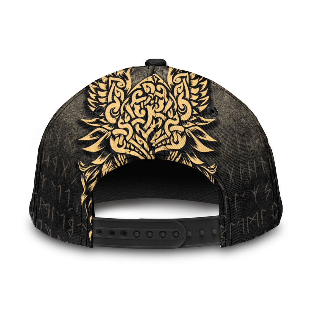 Viking Classic Cap Odin The Allfather Asgard God and Chief Of Aesir Gold Version Classic Cap RLT12 Trucker Hats Custom Hats Gifts For Men & Women