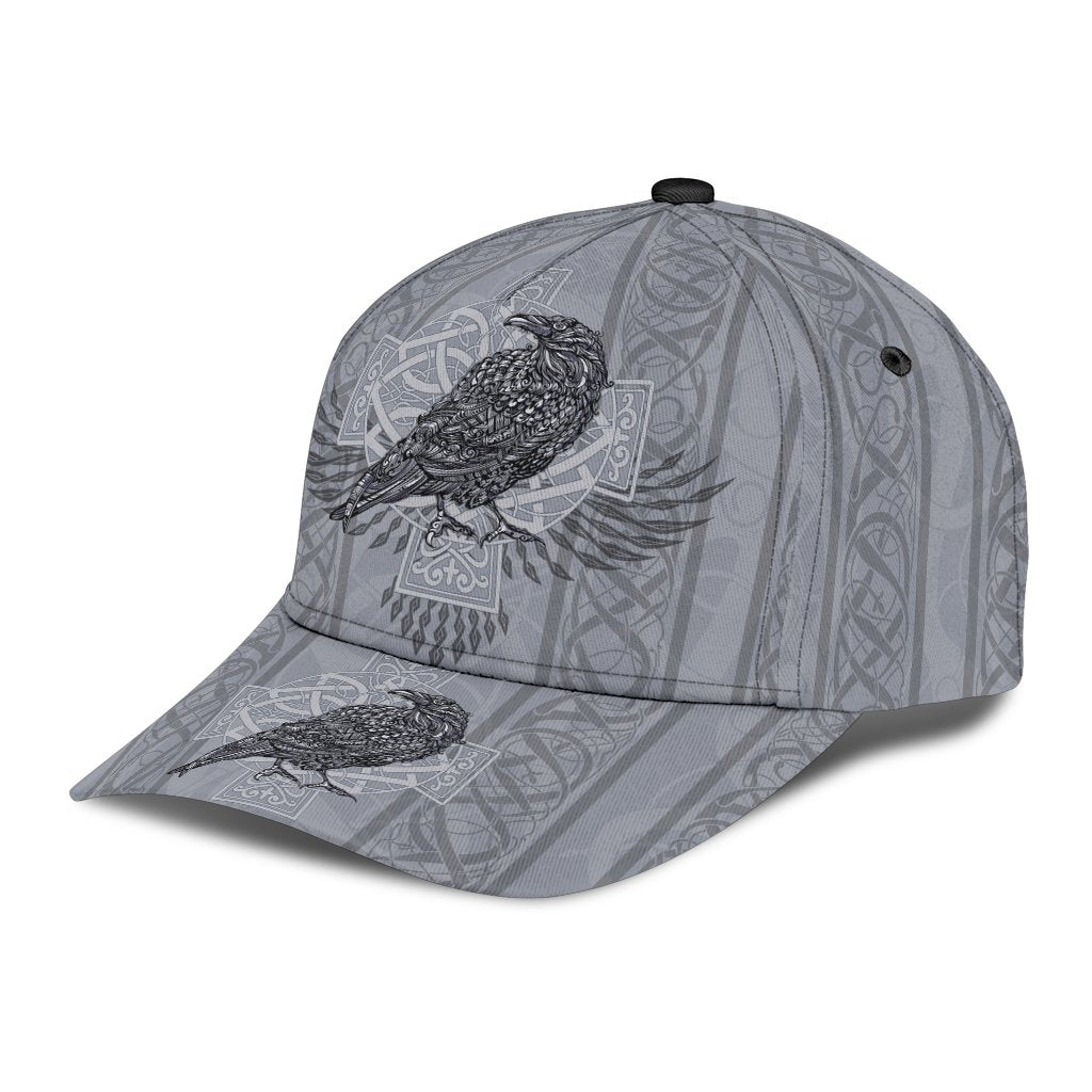 Viking Classic Cap Odin's Celtic Raven Scandinavian Tattoo RLT12 Trucker Hats Custom Hats Gifts For Men & Women
