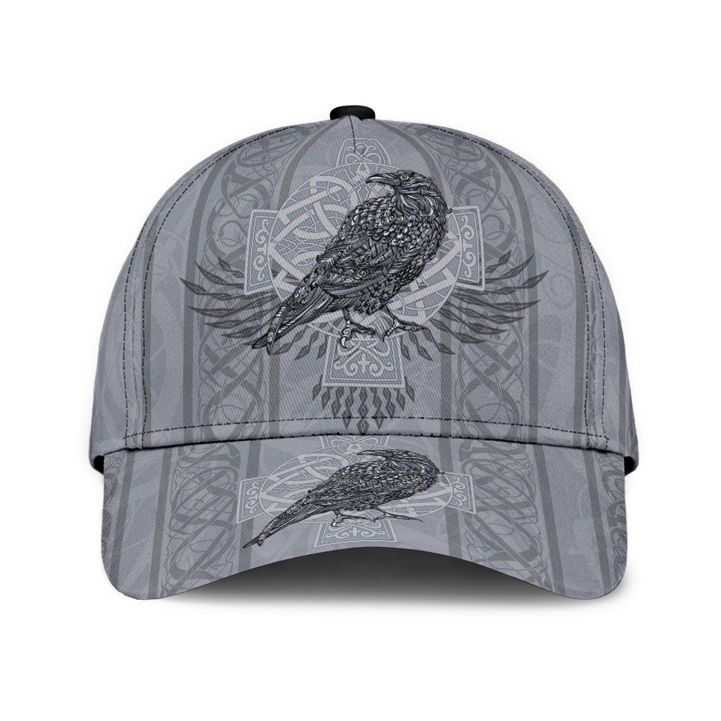 Viking Classic Cap Odin's Celtic Raven Scandinavian Tattoo RLT12 Trucker Hats Custom Hats Gifts For Men & Women