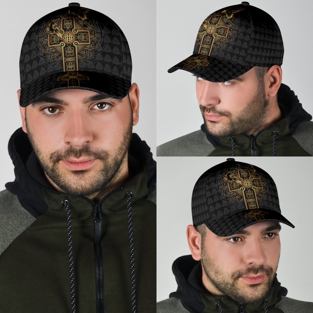 Viking Classic Cap Odin's Celtic Raven Tattoo RLT12 Trucker Hats Custom Hats Gifts For Men & Women