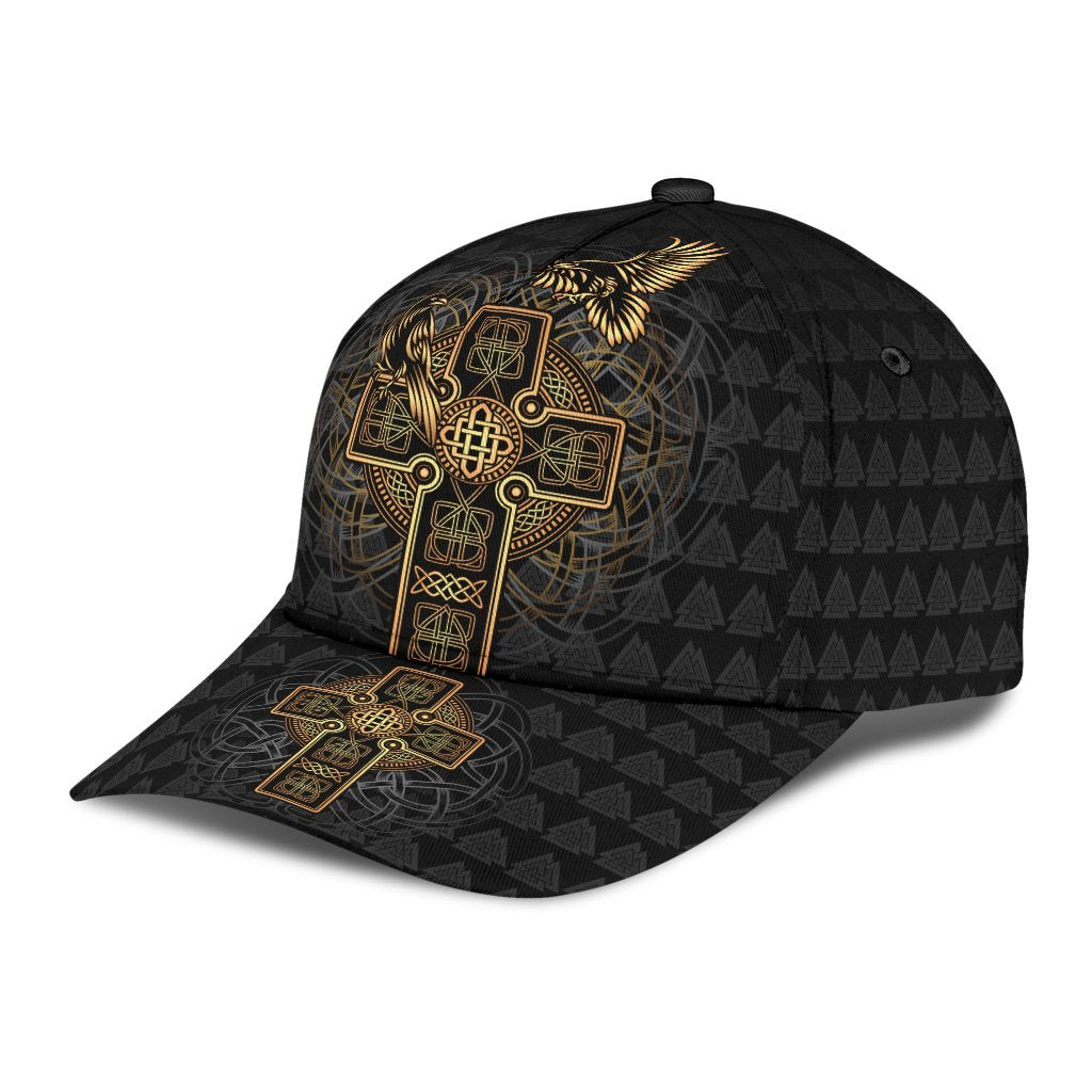 Viking Classic Cap Odin's Celtic Raven Tattoo RLT12 Trucker Hats Custom Hats Gifts For Men & Women