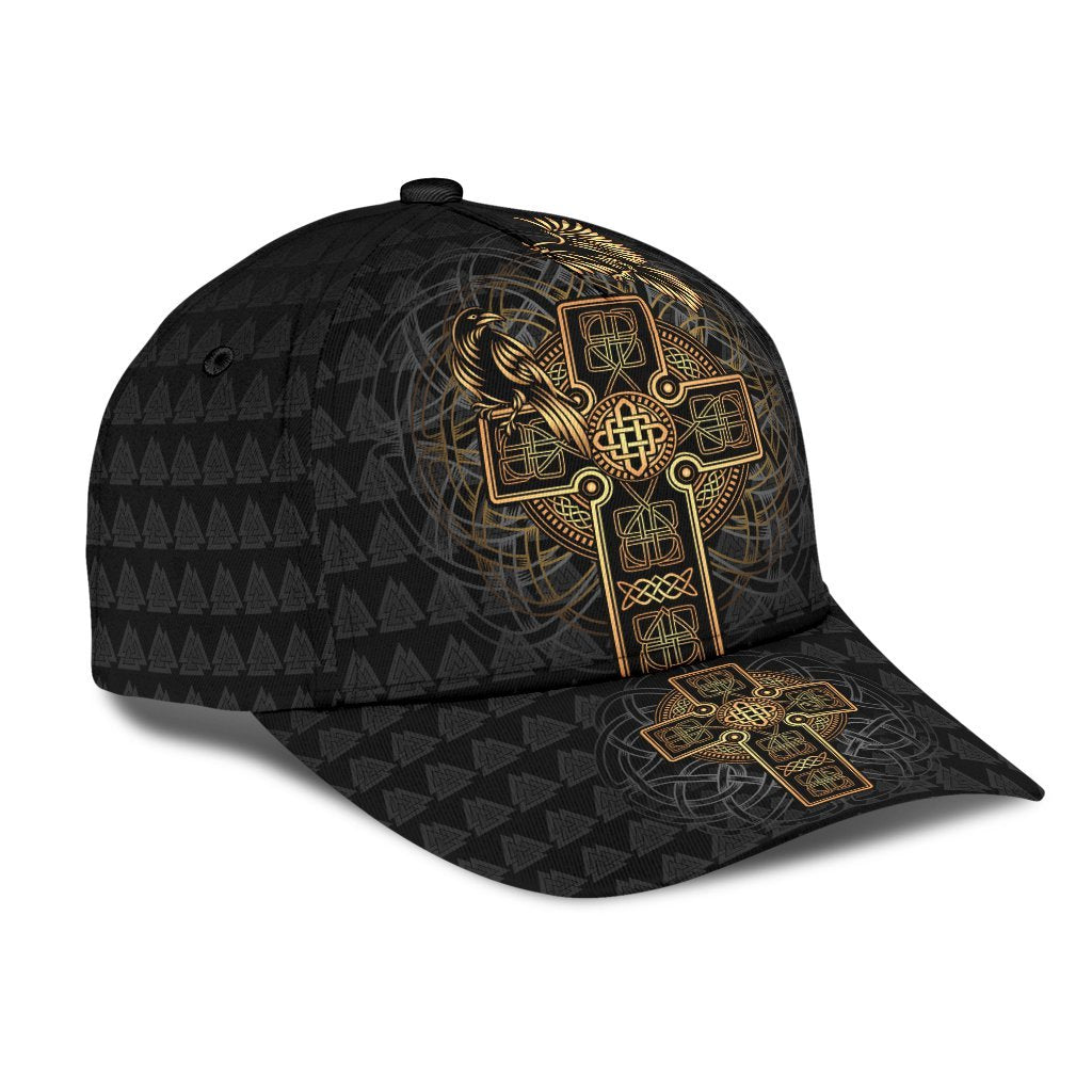 Viking Classic Cap Odin's Celtic Raven Tattoo RLT12 Trucker Hats Custom Hats Gifts For Men & Women
