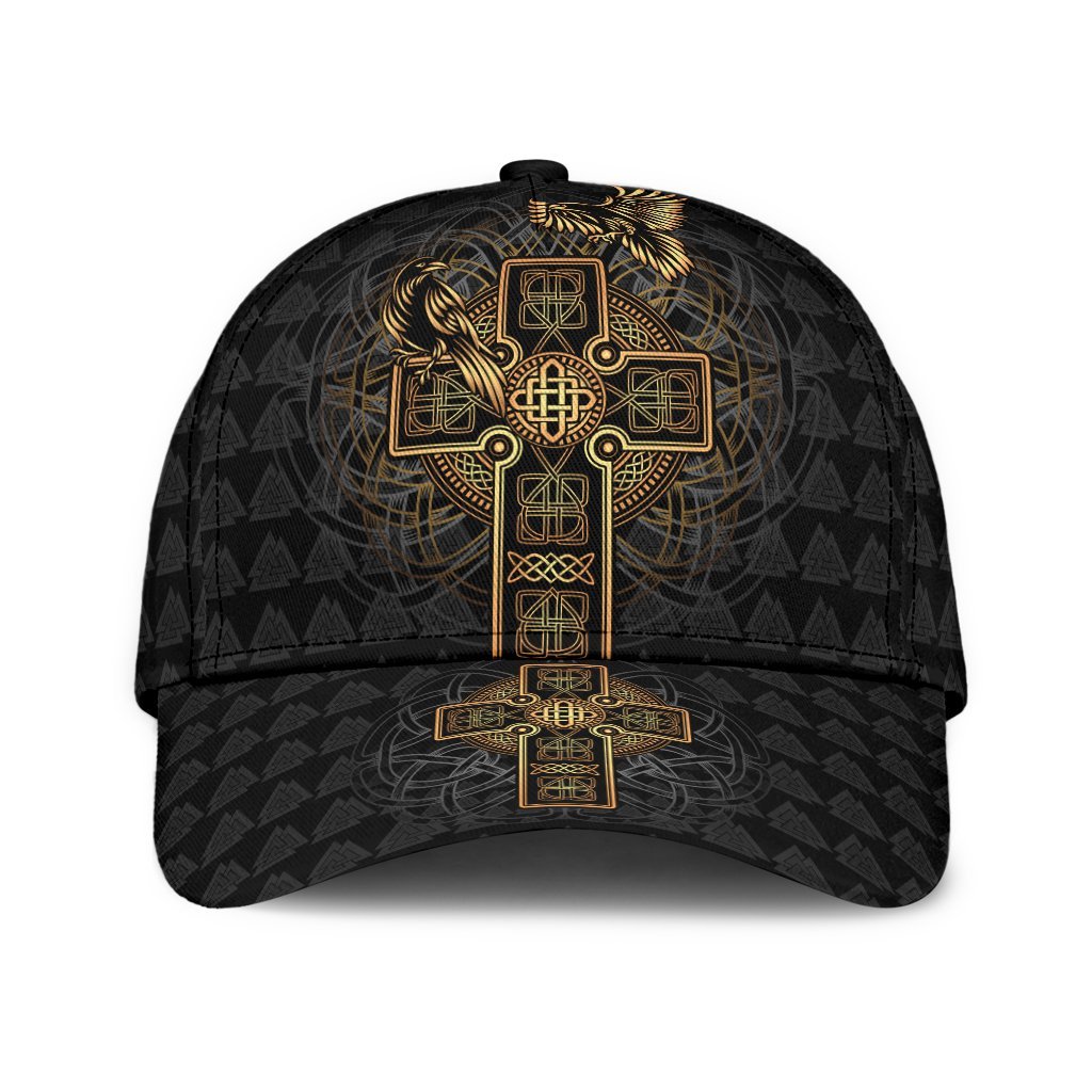 Viking Classic Cap Odin's Celtic Raven Tattoo RLT12 Trucker Hats Custom Hats Gifts For Men & Women