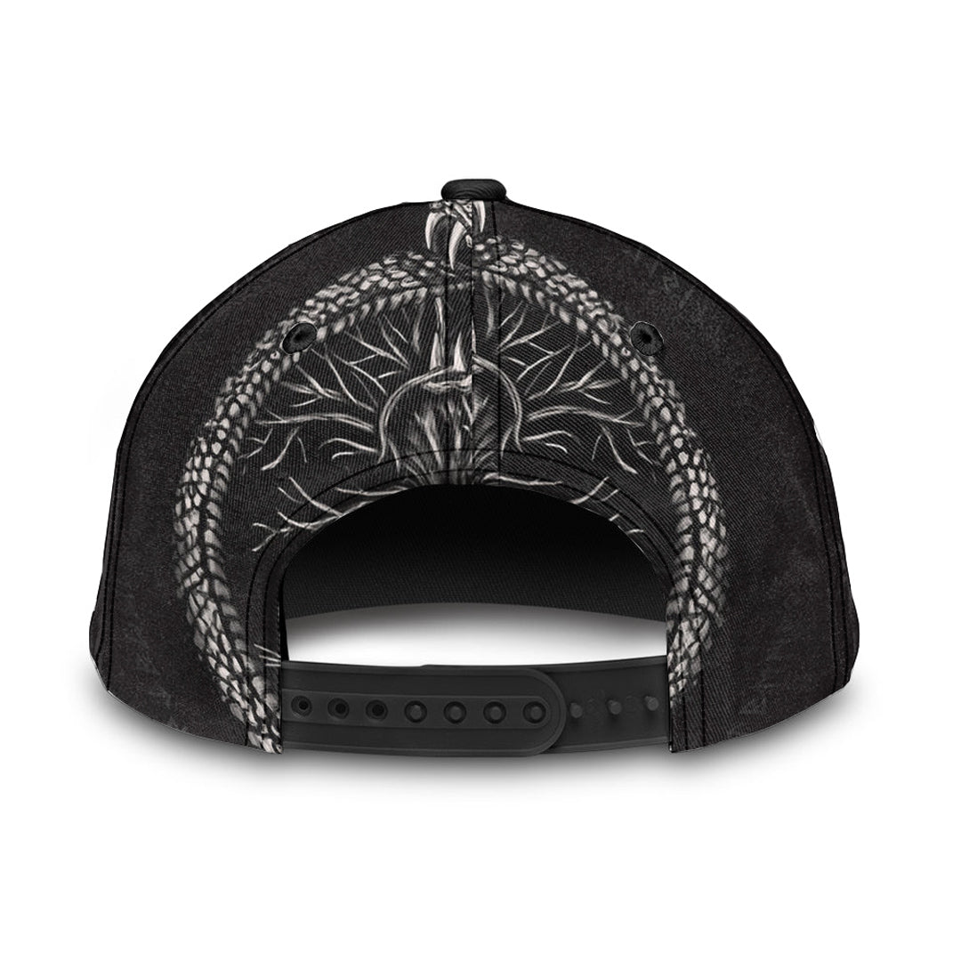 Viking Classic Cap Ouroboros with Tree Of Life Classic Cap RLT12 Trucker Hats Custom Hats Gifts For Men & Women