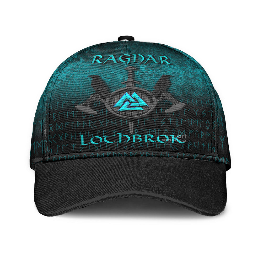 Viking Classic Cap Ragnar Lothbrok Ragnar Lodbrok Viking Warrior Cyan Version Classic Cap RLT12 Trucker Hats Custom Hats Gifts For Men & Women